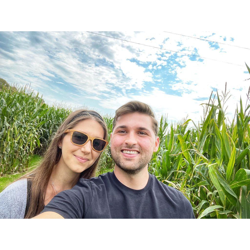 Our first date! At a corn maze outside of LaCrosse, WI.