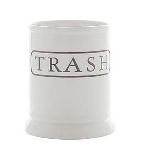 Ceramic Text Wastebasket