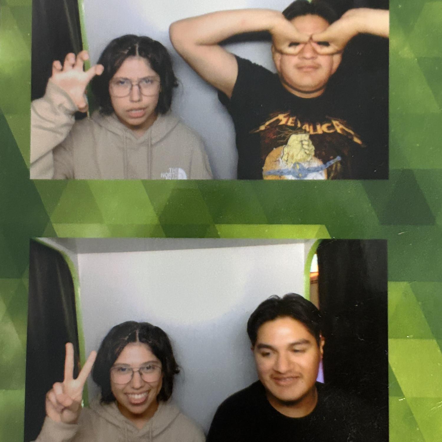 October 23rd of 2021. 
We were still friends at this point, but one of our other good friends hyped David up to come in the Photo Booth with me haha.