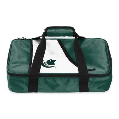 Michigan State University Spartans Casserole Caddy in Hunter Green