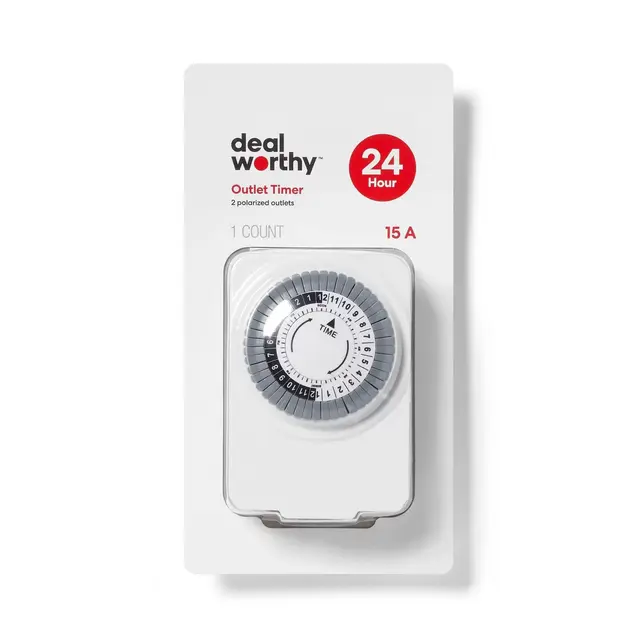 Indoor 2 Polarized Outlet Timer White - Dealworthy™
