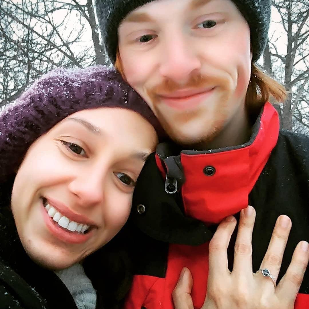Kyle proposed in 14 degree weather on purpose.