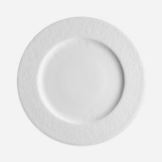 Winter White Rimmed Dinner Plate
