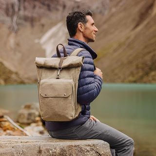 Carmel Roll Top Backpack Cooler with Picnic Set