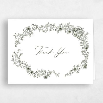 White Rustic Wedding Thank You - Taylan Landscape
