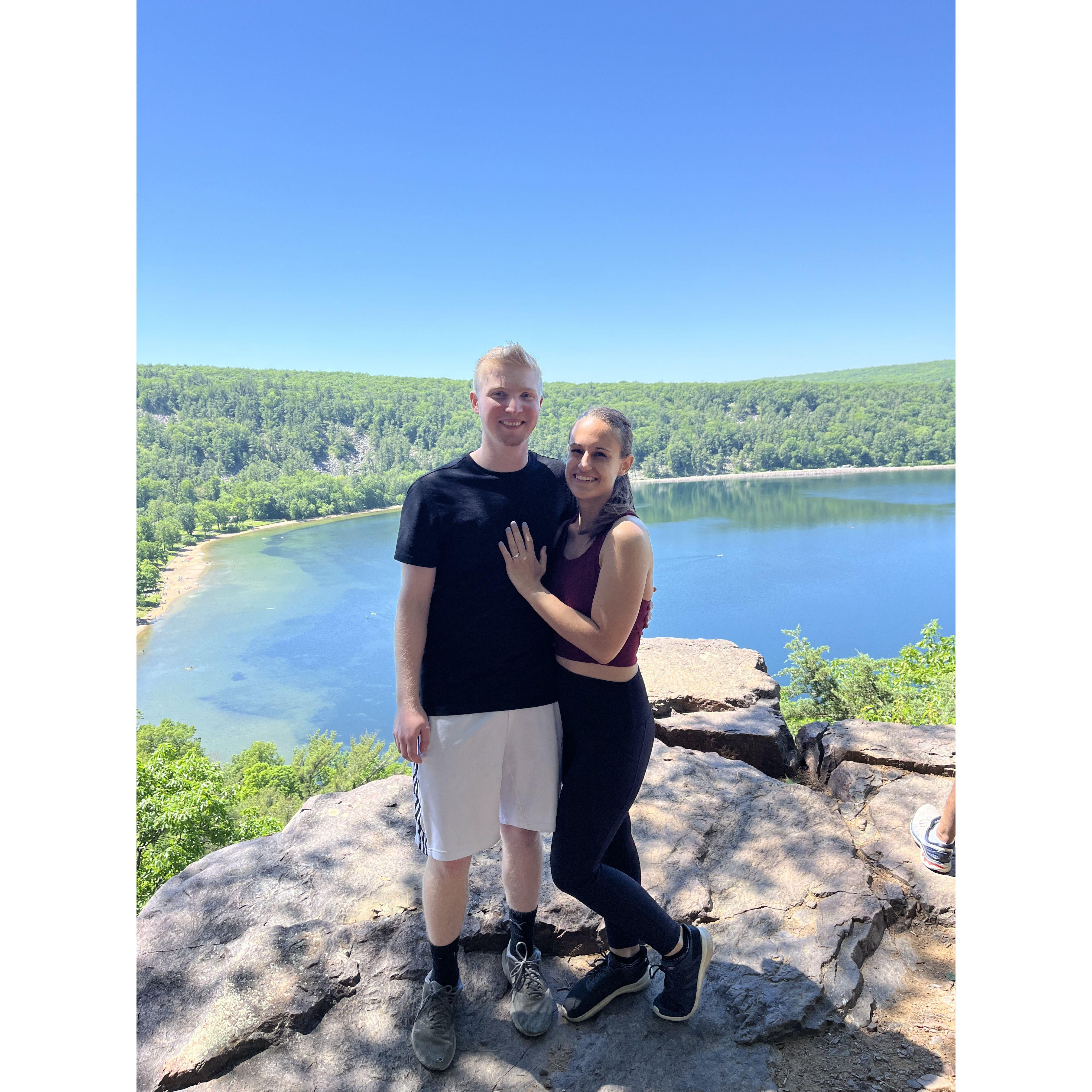 He proposed at Devil's Lake!