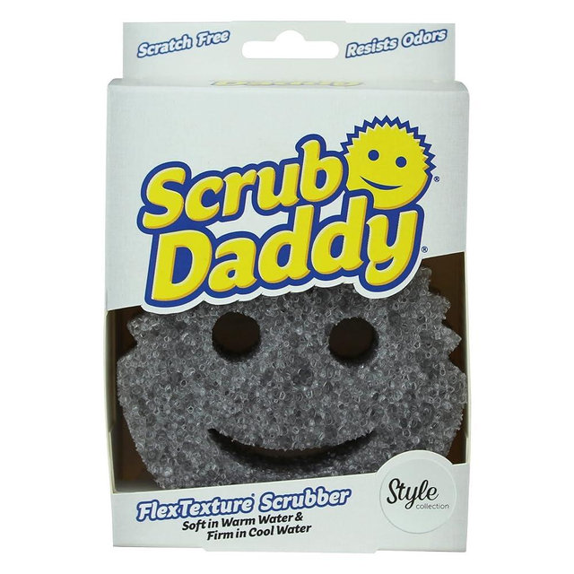 Scrub Daddy Sponge -Style Collection- Scratch-Free Scrubber for Dishes and Home, Odor Resistant, Soft in Warm Water, Firm in Cold, Deep Cleaning Kitchen and Bathroom, Dishwasher Safe, Multi-use, 1ct