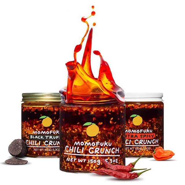 Momofuku Chili Crunch Variety Pack by David Chang, 3 Pack (5.3 Ounces Each), Chili Oil with Crunchy Garlic and Shallots, Spicy Chili Crisp for Cooking as Sauce or Topping