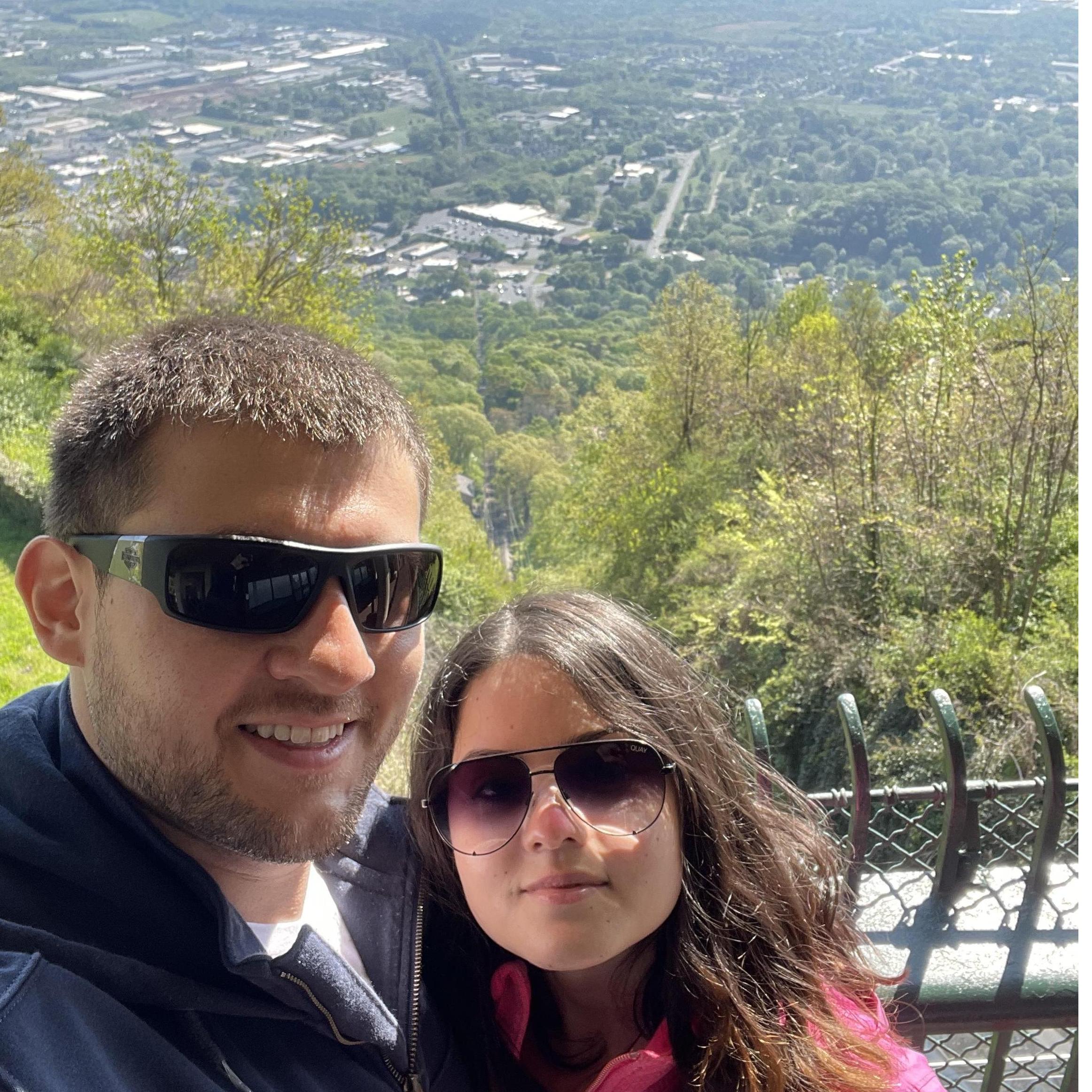 Feeling on top of the world, celebrating our 1 year wedding anniversary!