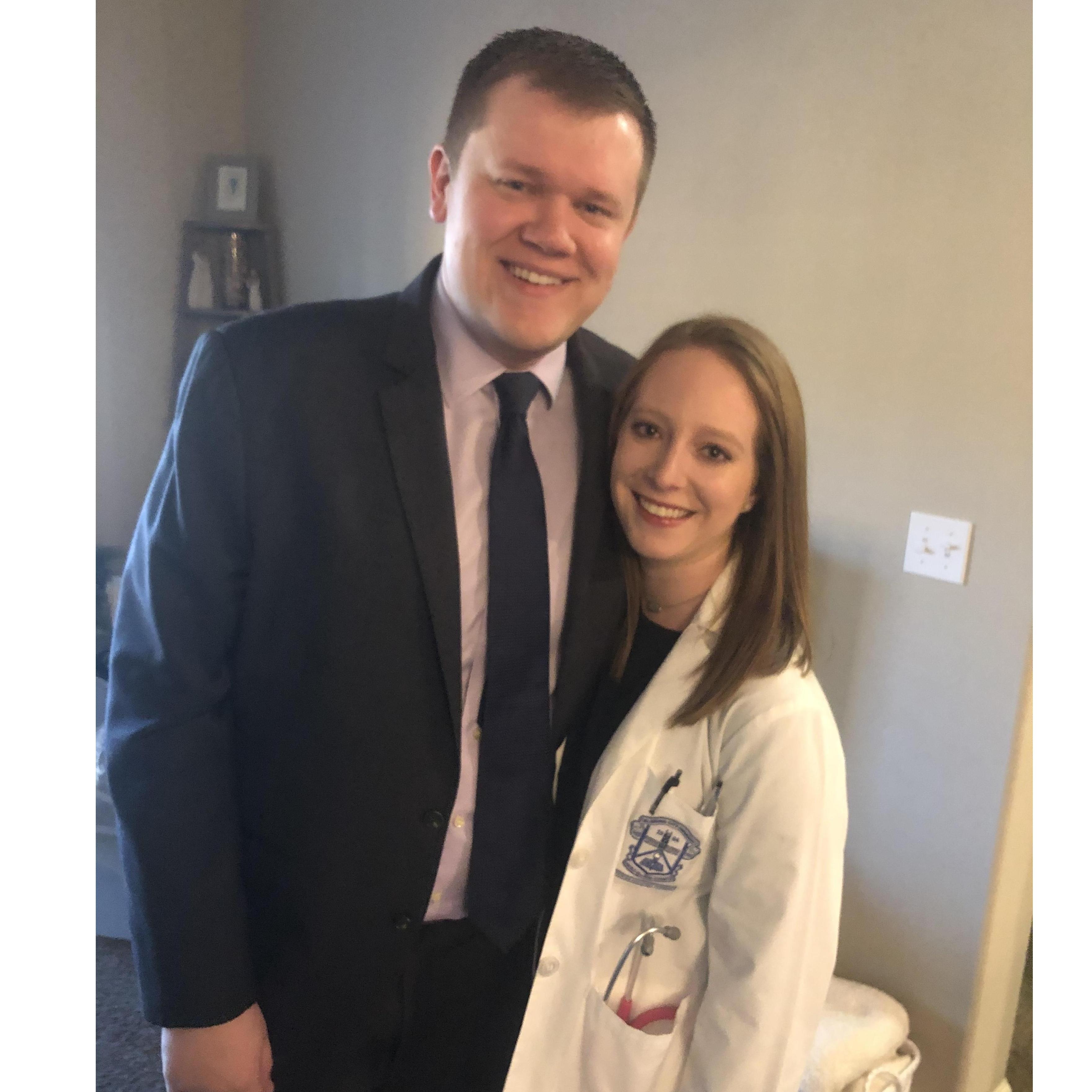 My biggest fan on my first day of clinicals 👩🏼‍⚕️