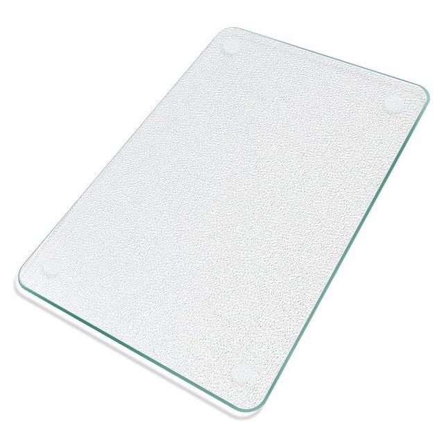 KimiDitt Tempered Glass Cutting Board, 12x16" Glass Cutting Board for Kitchen Counter,Large Size Frosted Glass,with Non-Slip Feet, Scratch Resistant,Heat Resistant