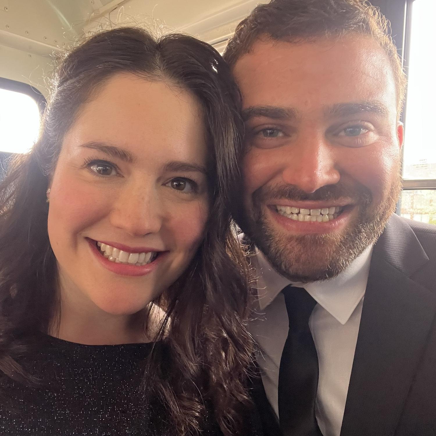 Us on a bus!