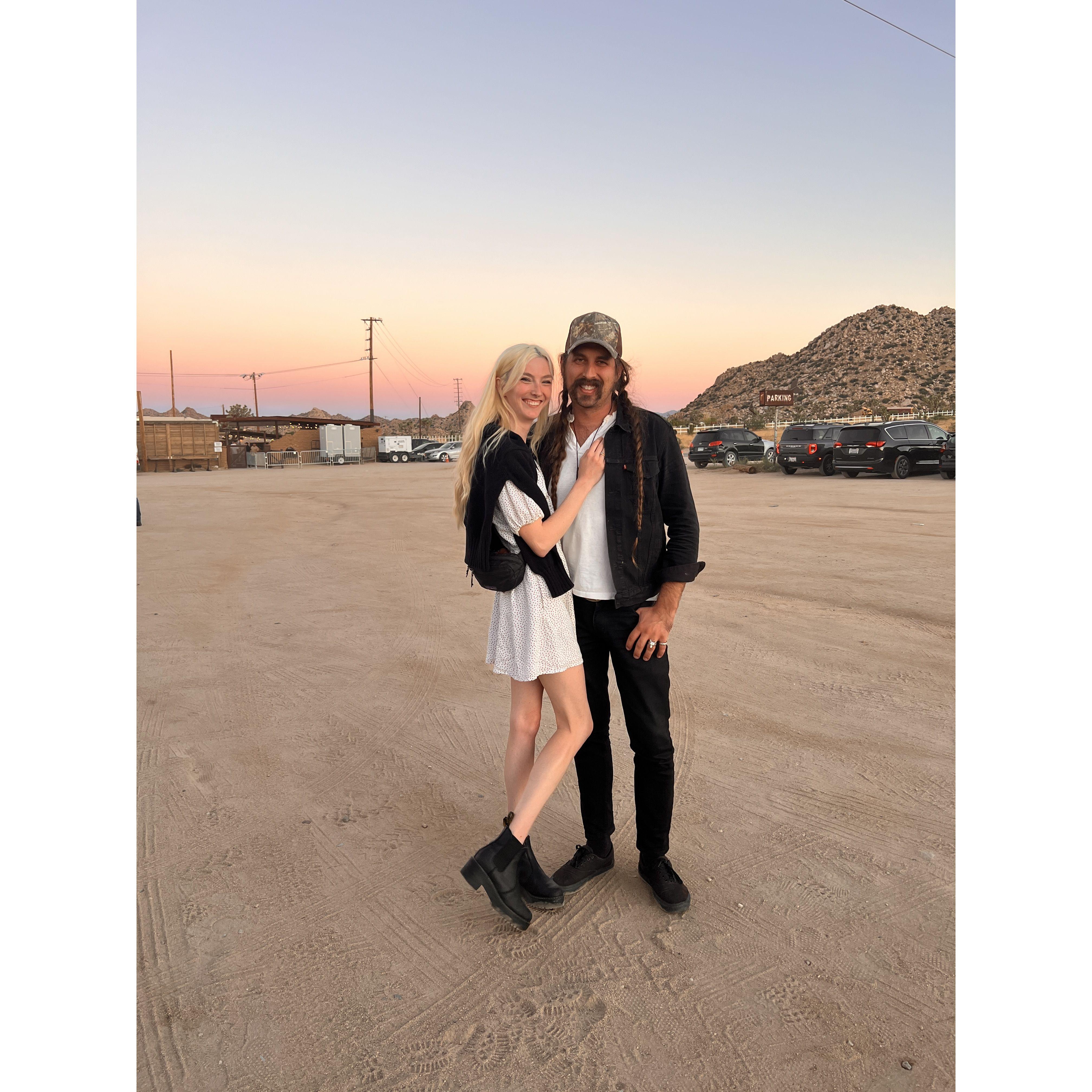 at Pappy & Harriet's in Pioneertown, CA watching our friend's band perform :)