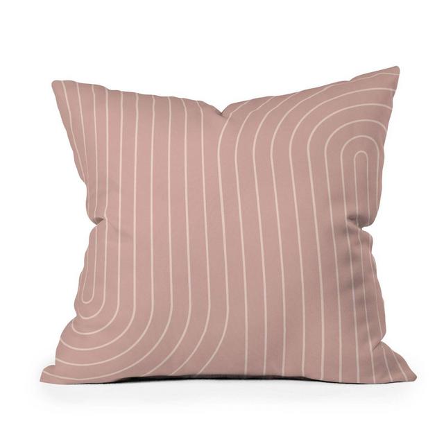 16"x16" Colour Poems Minimal Line Curvature Square Throw Pillow - Deny Designs