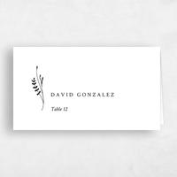 White Wedding Place Card - Unconditional