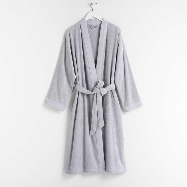 Organic Turkish Grey Cotton Bath Robe L/XL