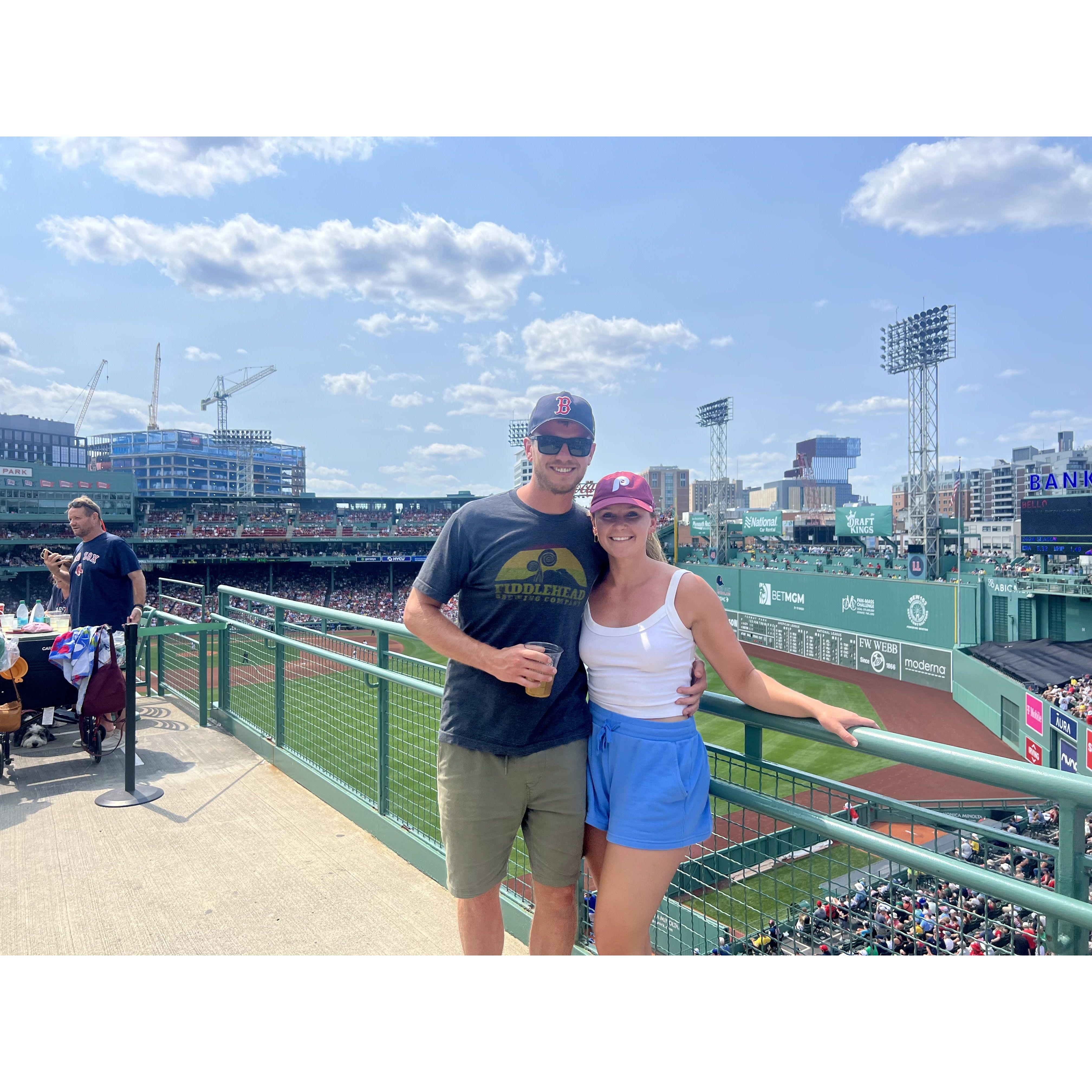Kate's first time at Fenway Park