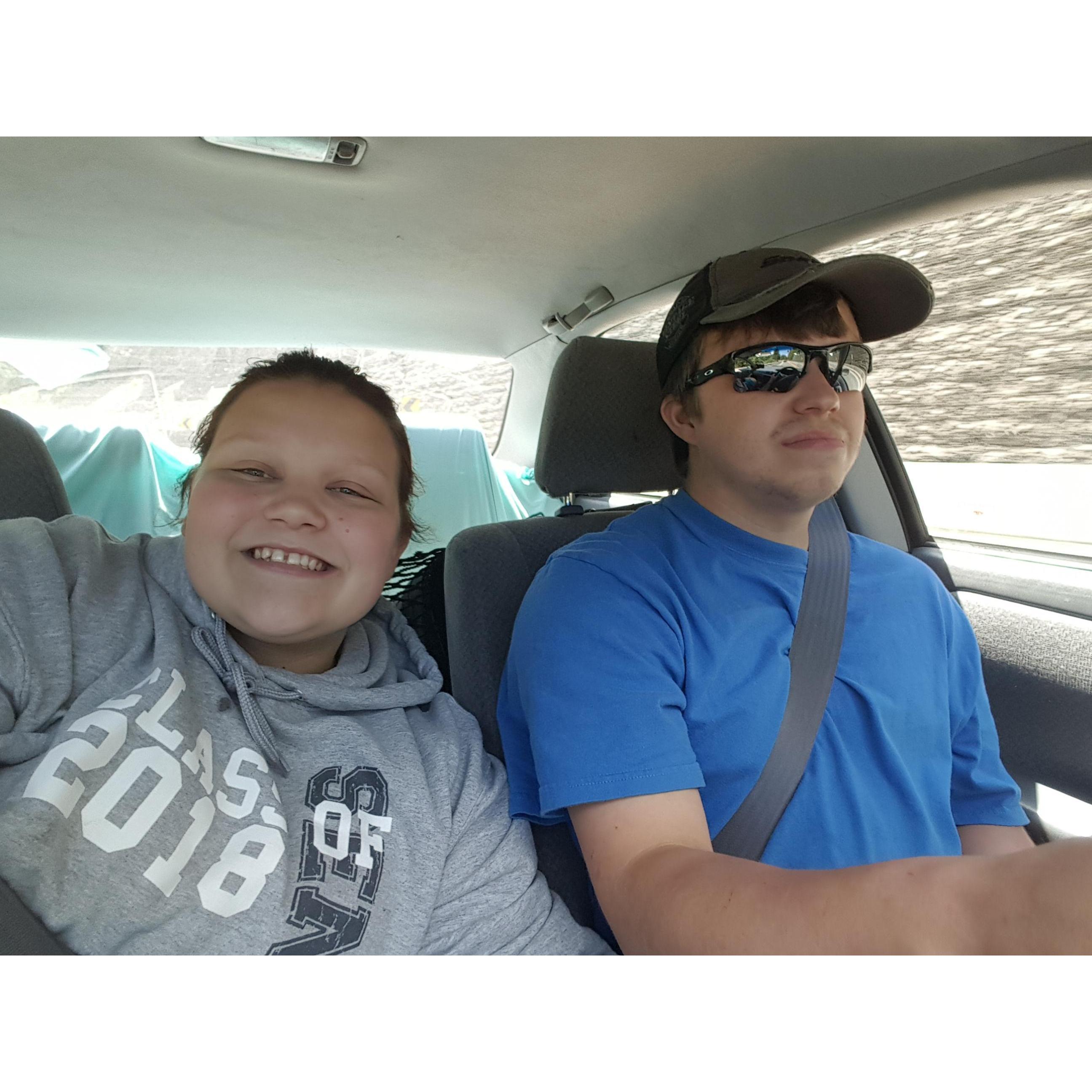 On one of our many adventures.