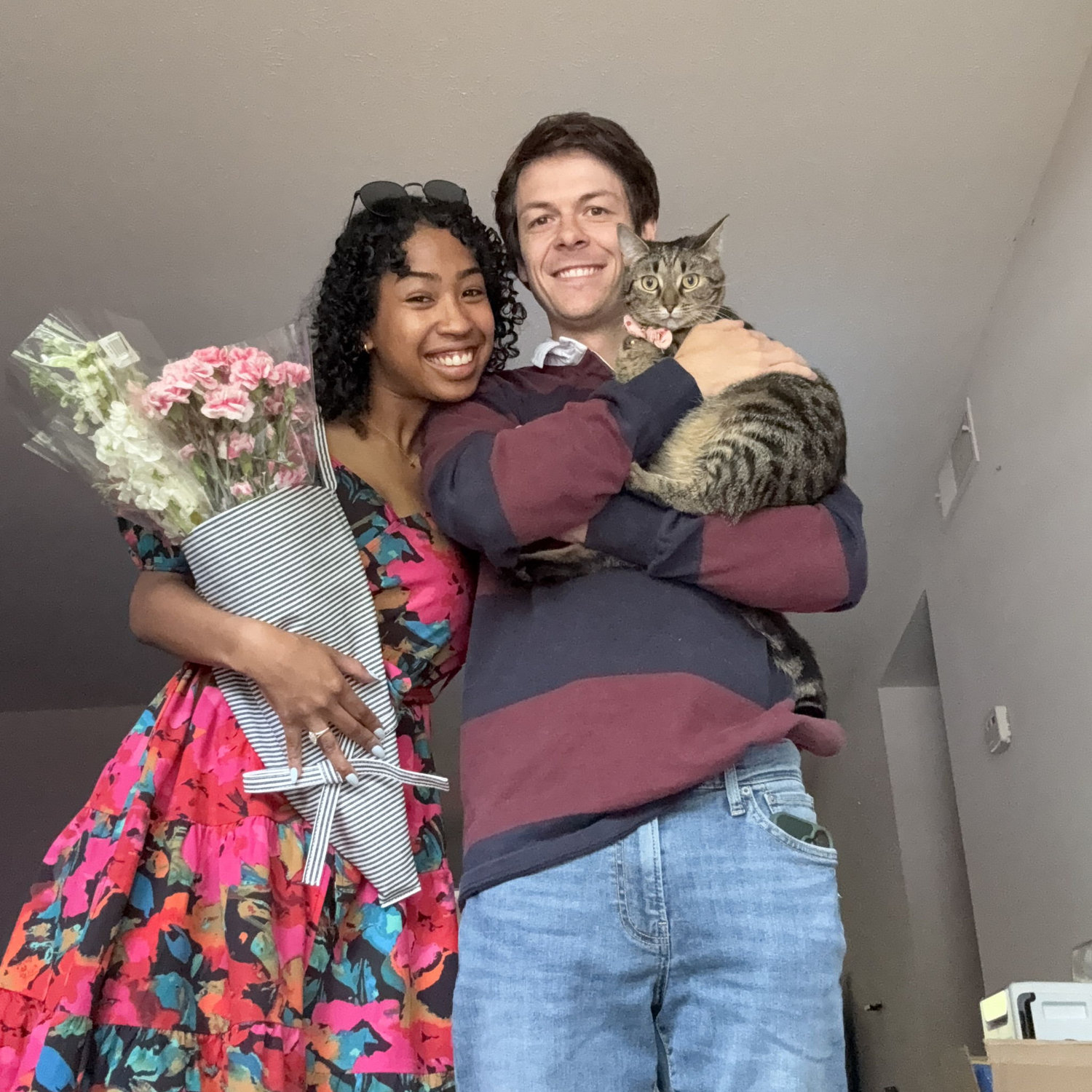 Gabby, Jordan, and Baby Cat on Easter Sunday 2026.