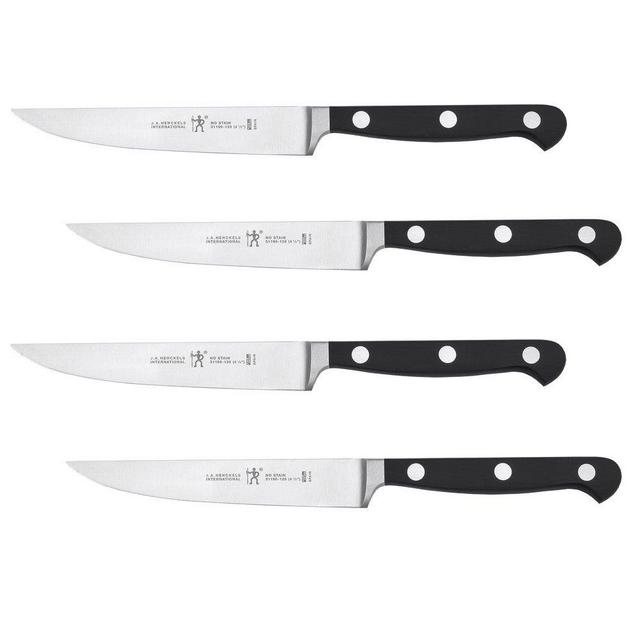 HENCKELS CLASSIC Steak Knife Set, 4-piece, Black/Stainless Steel