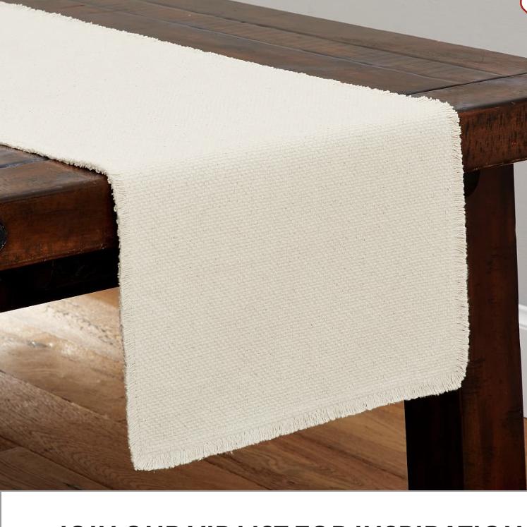 Mason Handwoven Cotton Fringe Table Runner (natural)