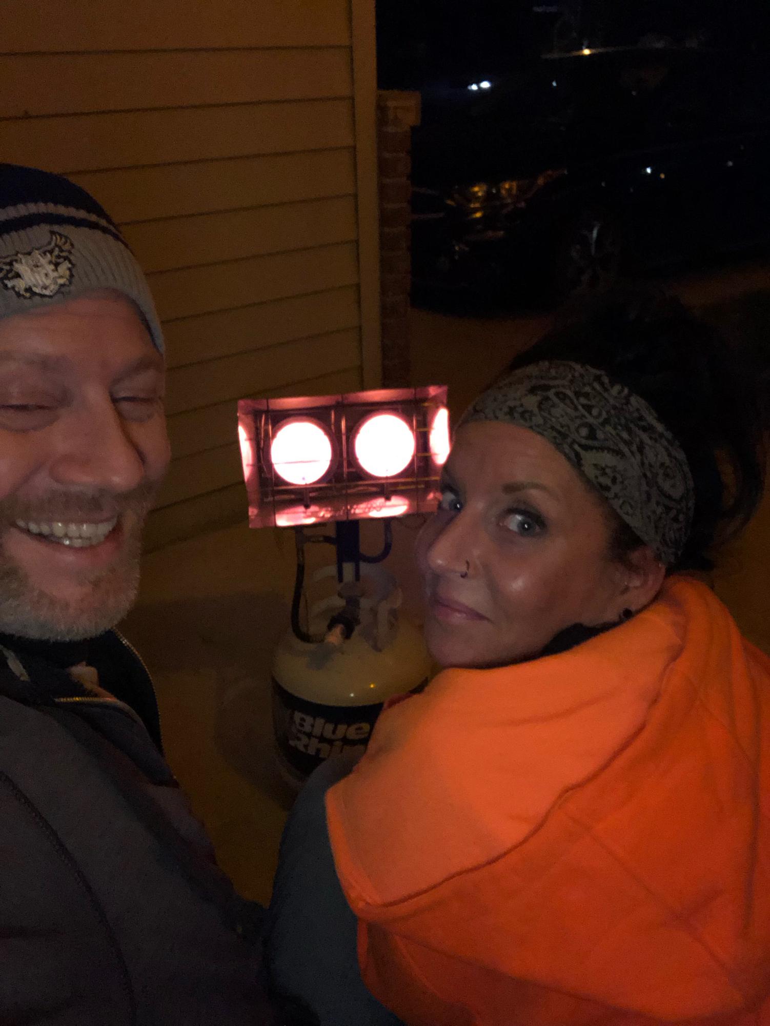 A selfie with Harold the heater!