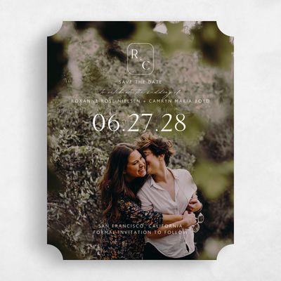 White Ticket Wedding Save the Date - Altair Photo