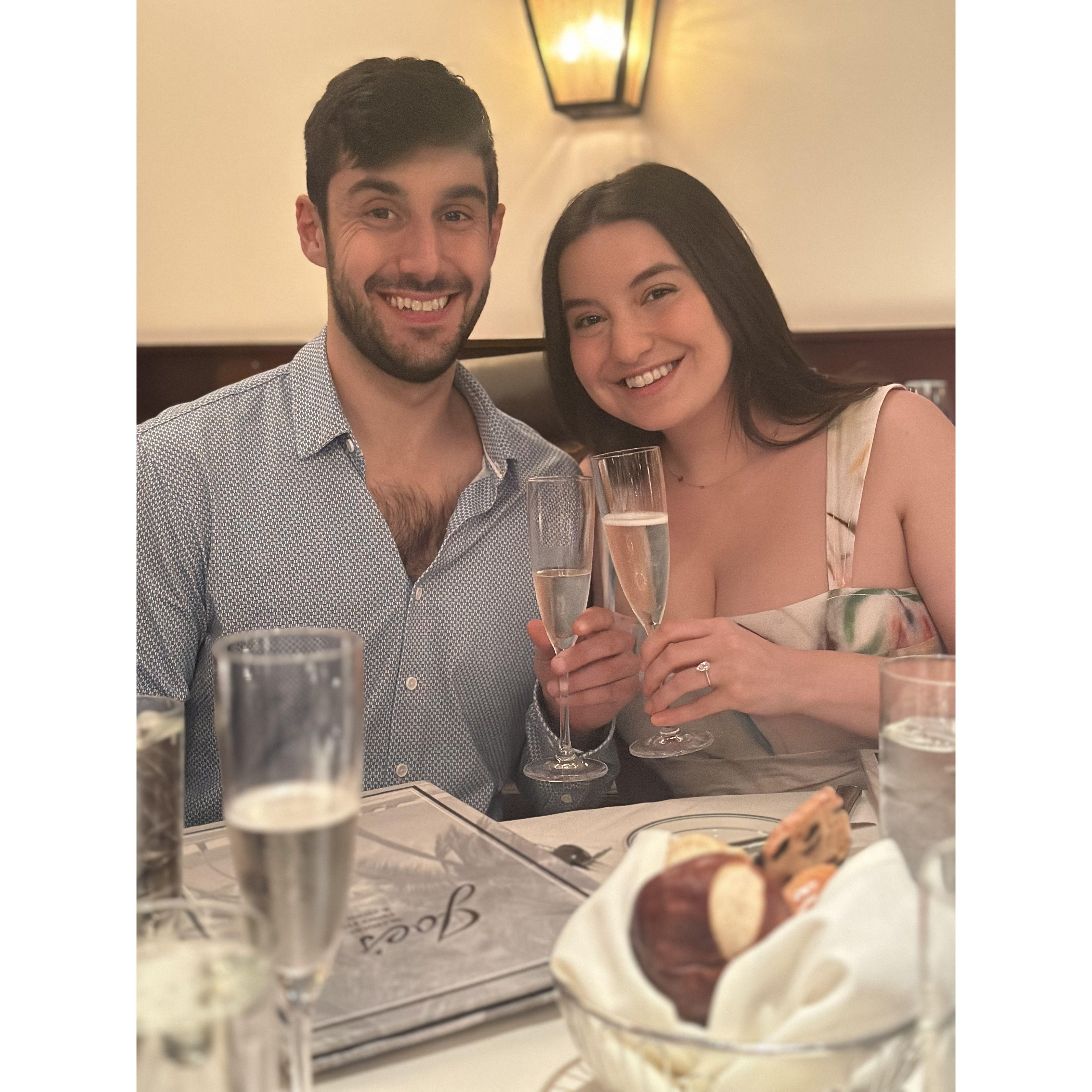 The night we got engaged!