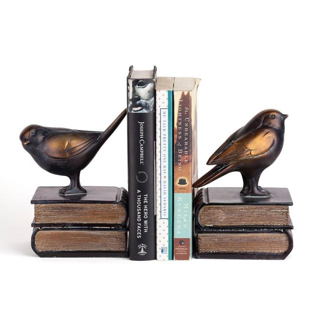 Danya B Birds on Books Bookend Set