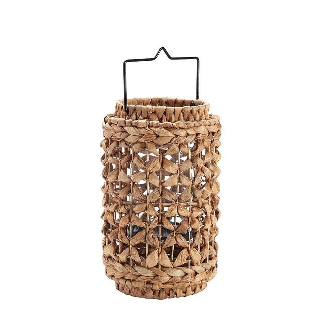 Waverly Woven Water Hyacinth Lantern, Natural, Small