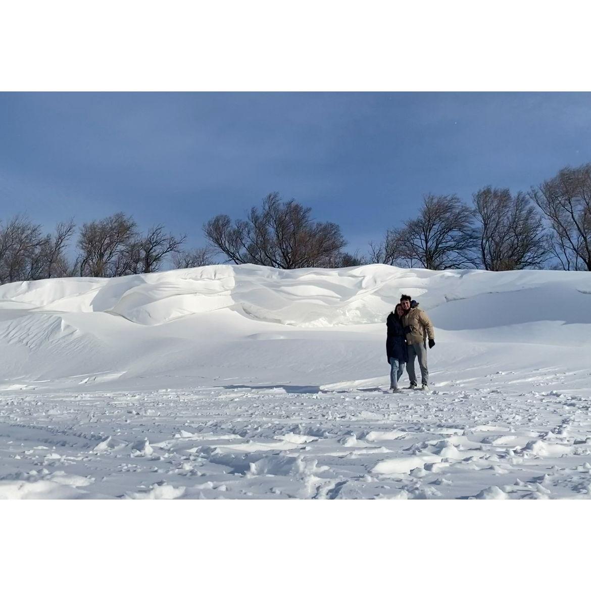 After dating for two weeks, we headed down to Sioux Falls to visit friends for the weekend. A blizzard blew through, stranding us in Sisseton, SD for a good 15 hours or so.