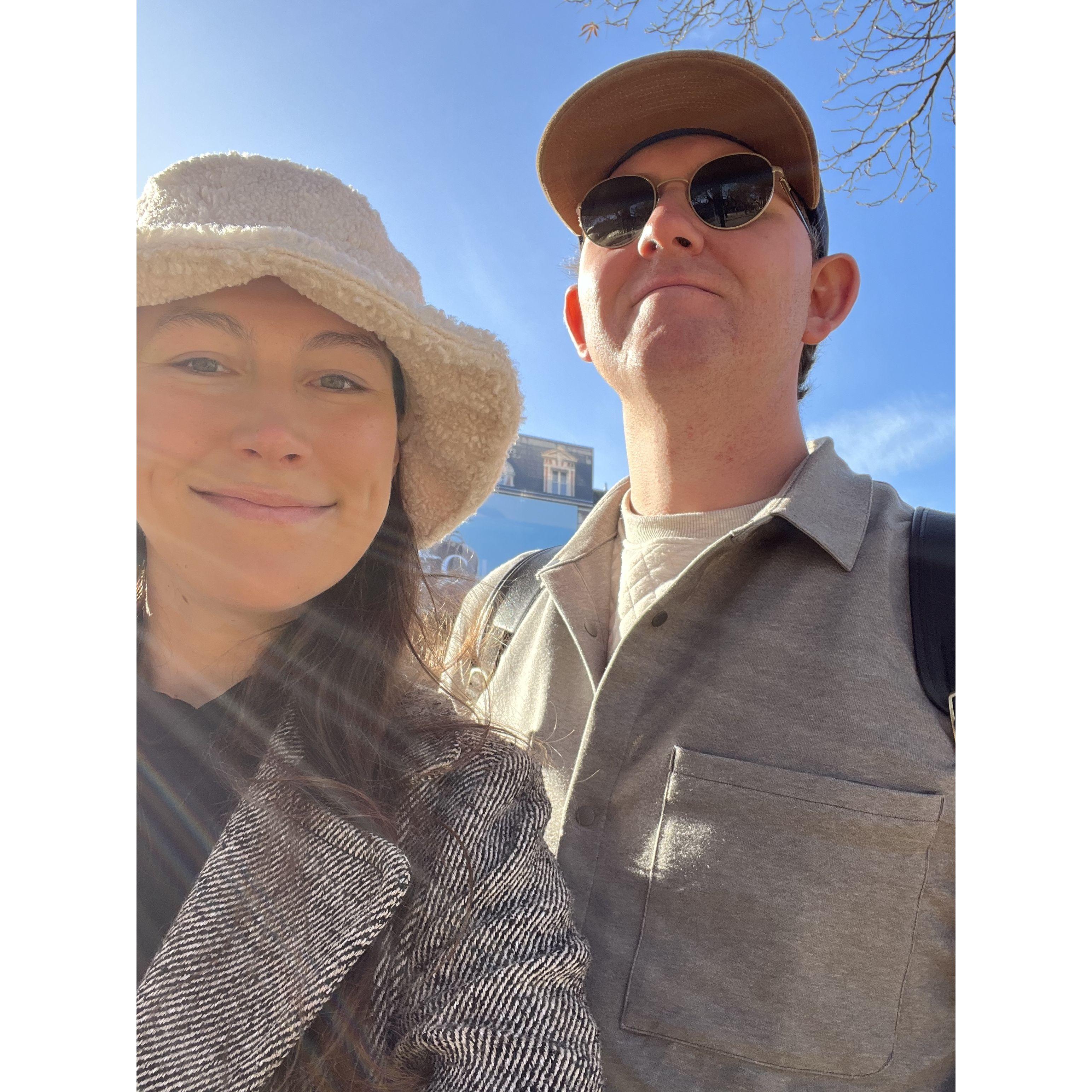 Thanksgiving 2022 in Paris (Kat hasn't worn the hat since).