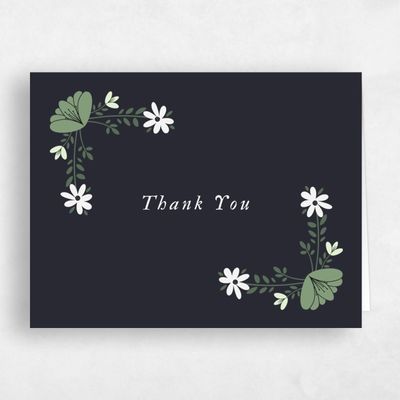 Ebony, Black Wedding Thank You - Terra Landscape