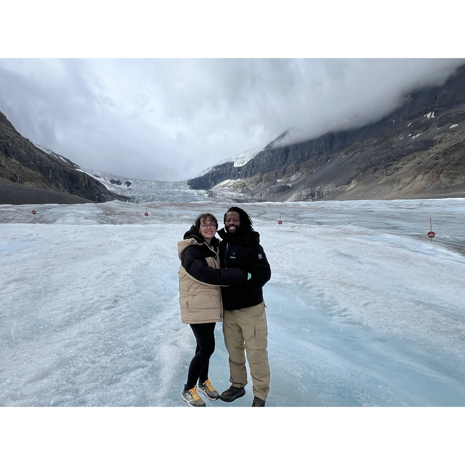 Walking on a glacier