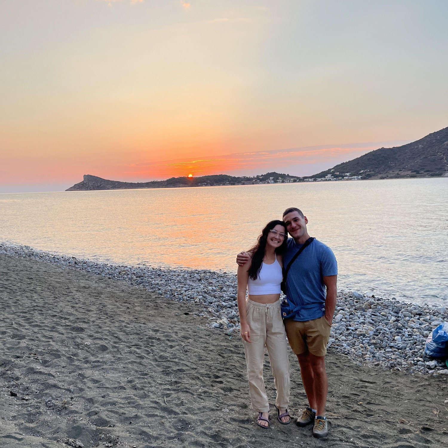 Sunset in Kalymnos, Greece.
