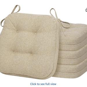 baibu Set of 4 Dining Chair Cushions, 4 Pack, Beige