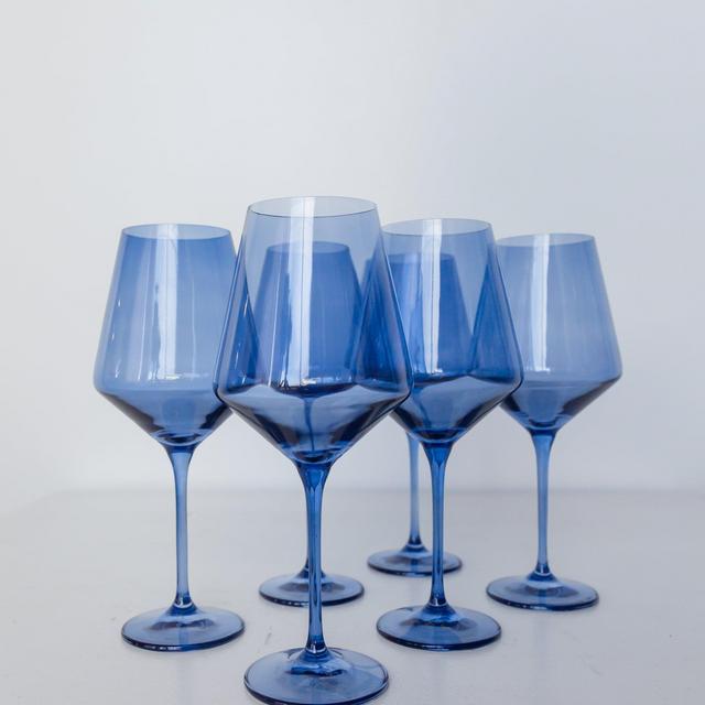 Estelle Colored Wine Stemware - Set of 6 {Cobalt Blue}