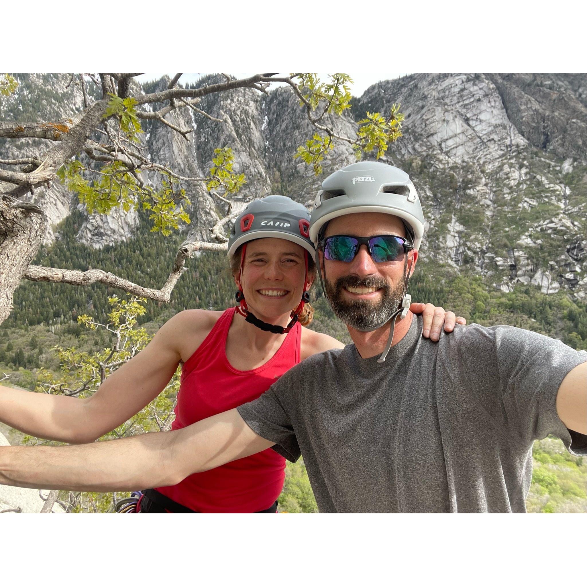 Climbing in Little Cottonwood Canyon, UT.