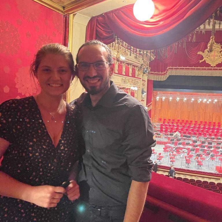 At the Milan Opera House, La Scala, for a concert.