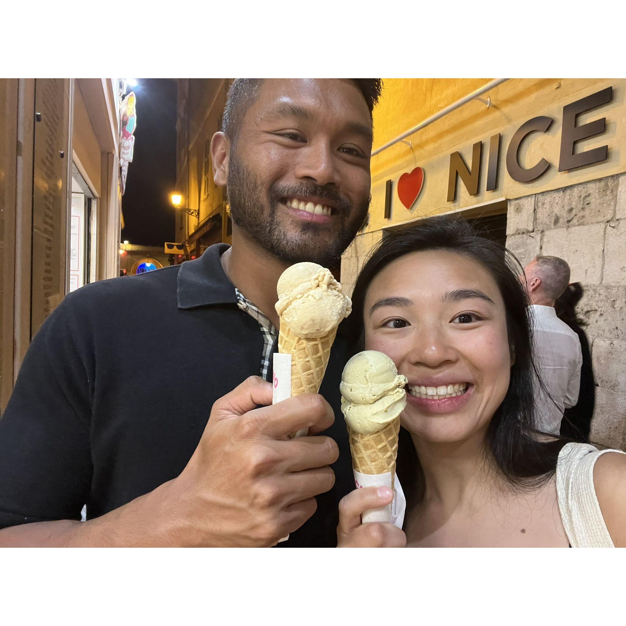 Gelato in Nice, France