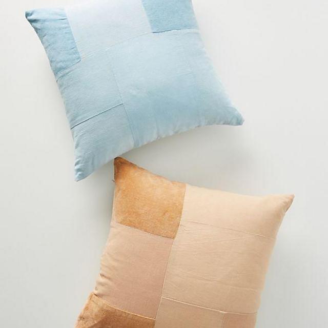 Flower-Dyed Patchworked Pillow