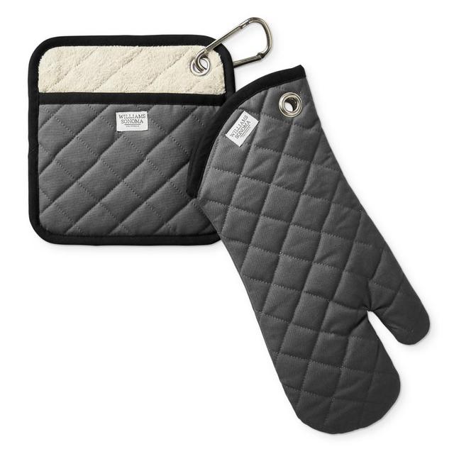 Grilling Oven Mitt & Potholder Set, Charcoal