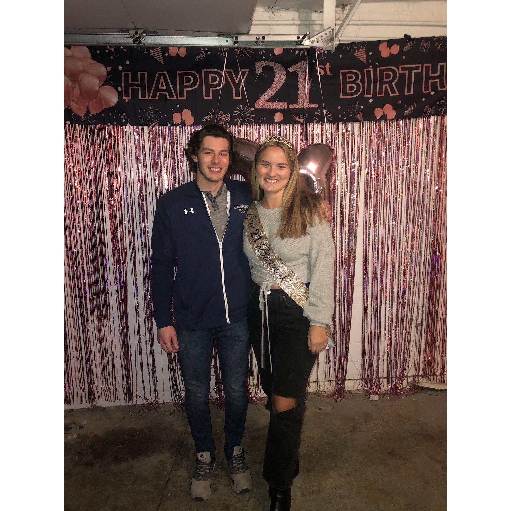 Our first picture EVER. This was taken at my 21st Birthday in Dec 2020. We are babies!