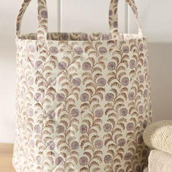 Quilted Block Print Basket