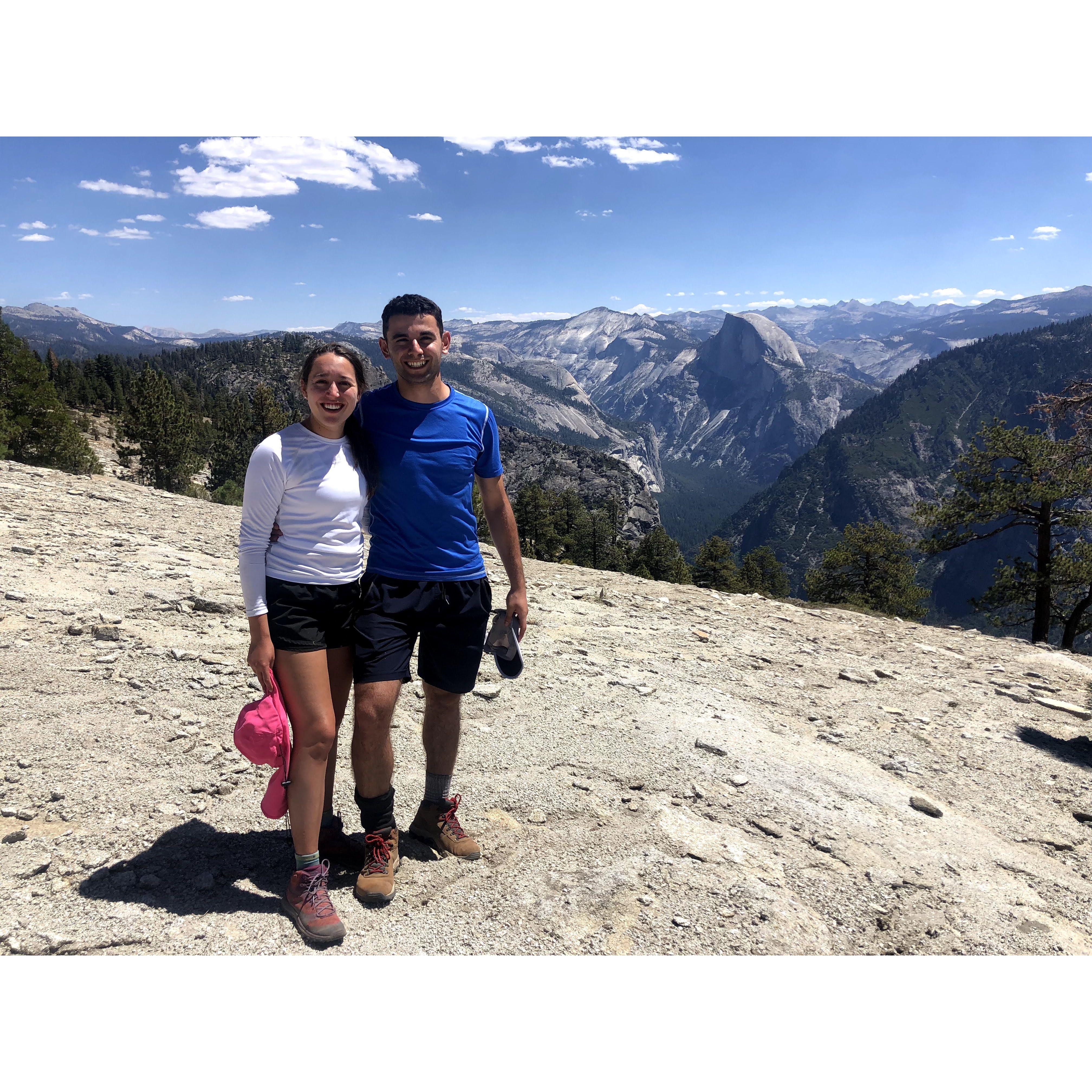 Their love for each other grew stronger as they spent more time together in the outdoors. One of their favorite places  is Yosemite National Park. Here they are on top of the El Capitan hike.