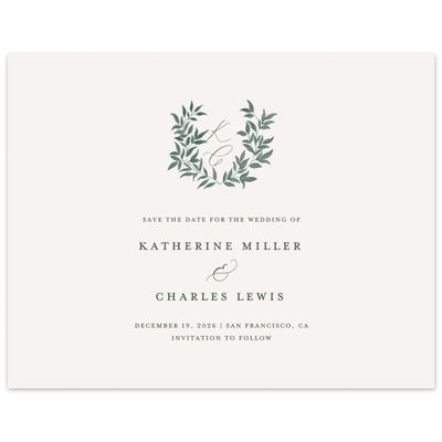 Light Oatmeal, Beige Wedding Digital Save the Date - Willow Landscape