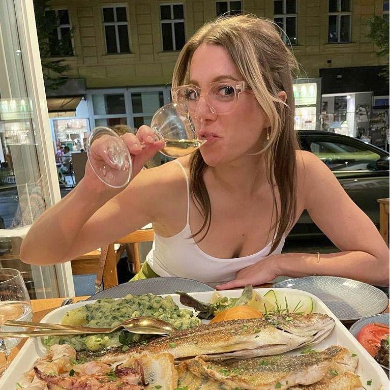 Jo loves her seafood in Vienna