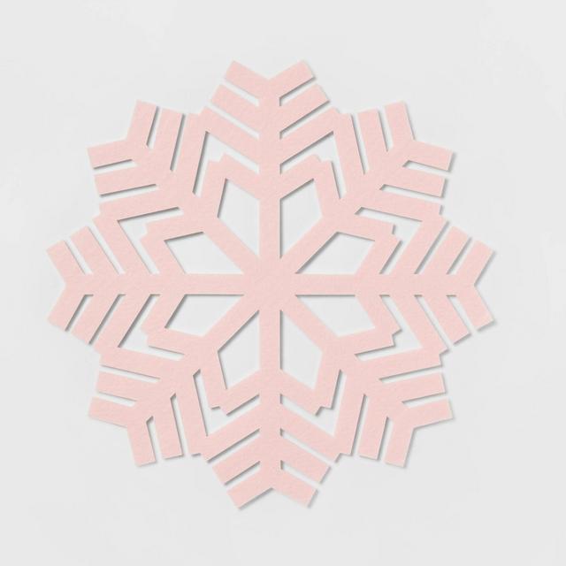 Felt Snowflake Charger Pink - Wondershop™