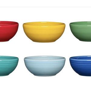 Mixed Vibrant 3 3/4-Inch Mixed Color 5OZ Mini Bowls, Set of 6