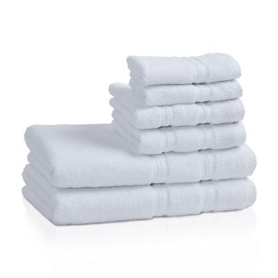 Modern Smart Dry Absorbent Zero-Twist 6-Piece Towel Set - Blue Nile Mills
